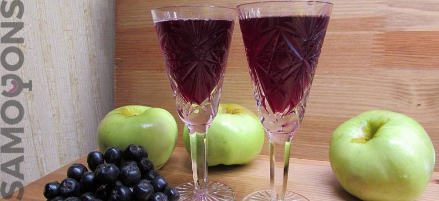 Вино из яблок с черноплодной рябиной